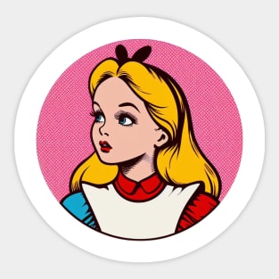 alice in pink Sticker